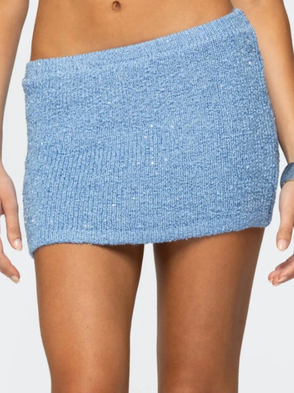 Shaylee Sequin Knit Mini Skirt